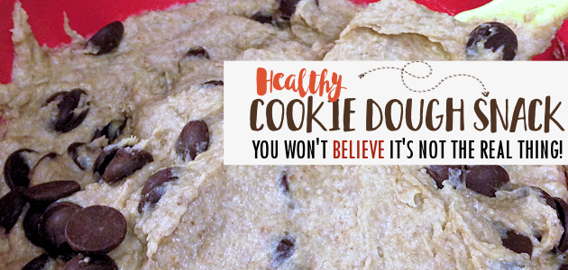 You won't believe how delicious this healthy cookie dough recipe is. And it tastes JUST LIKE THE REAL THING except its good for you! (Printable Recipe)