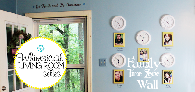 Whimsical Living Room #8 : Family Time Zone Wall