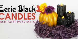 TP Roll Black Candles Halloween Decor
