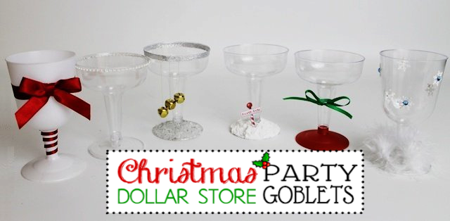 Plastic Holiday Goblets : Christmas Party Ideas