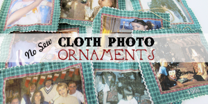 No Sew Cloth Photo Ornaments
