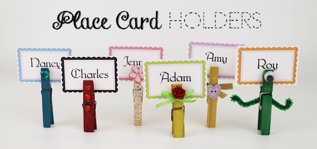 Place Card Holders (Free card download!)