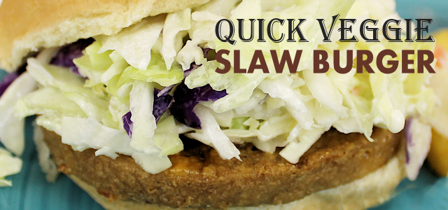 Quick Veggie Slaw Burger : A Delicious Veggie Burger!