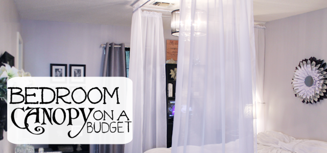 Turn your bedroom into a magical retreat with our simple and inexpensive DIY bed canopy. We used PVC pipe, wood strips and $5 sheers. Download our free instructions!