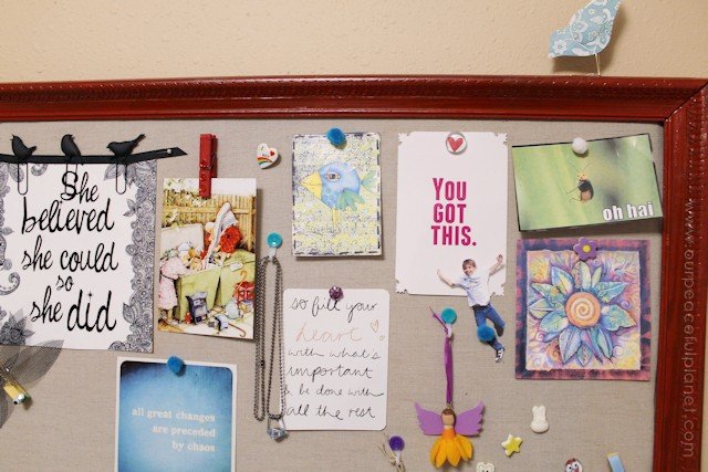 Make an Inspiration Board & Custom Thumbtacks