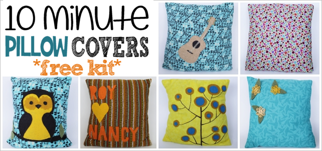 The 10 Minute Pillow Cover with Free Patterns