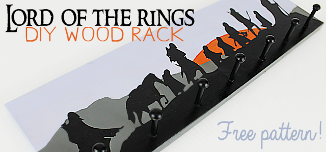 DIY Lord of the Rings Art Wood Rack