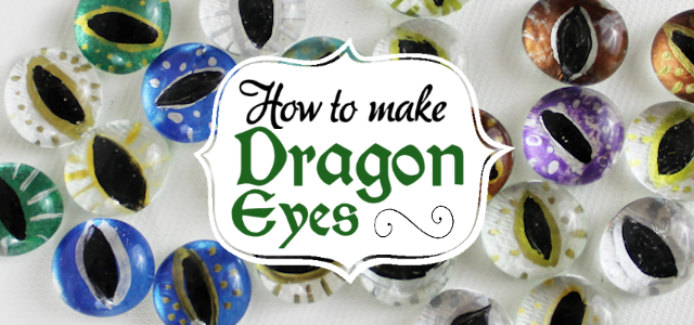 Make these gorgeous dragon eyes from flat clear filler marbles and use them for dragon jewelry or to carry around in a simple pouch. Best dragon craft ever!