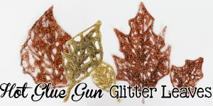 DIY Fall Decorations : Hot Glue Glitter Leaves