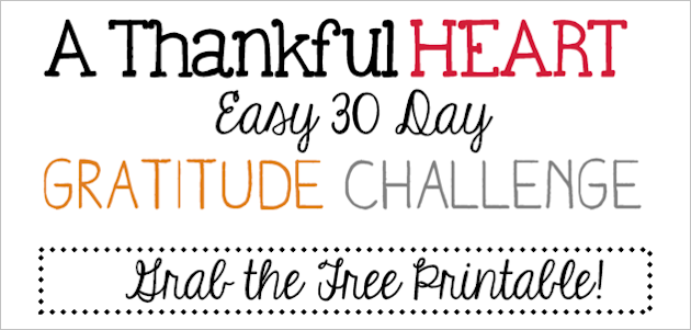 Here's a simple 30 Day Gratitude Challenge that just might be the thing you need to move into a happier healthier life! Download the free calendar to start!