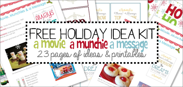 Christmas Eve Traditions: a Movie a Munchie a Message (Plus DIY Quote Gift!)