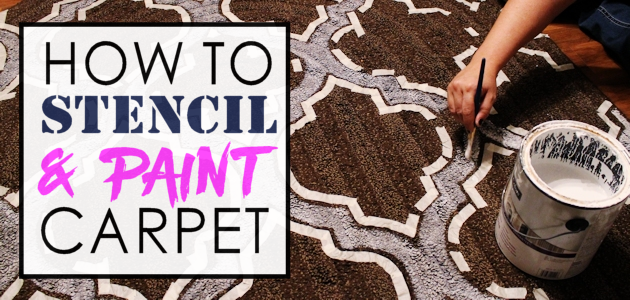 How to Stencil & Paint Carpet. Give Your Rugs a Makeover!