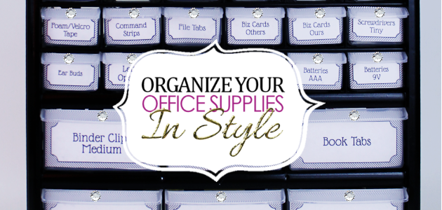 organize office supplies