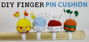 DIY Finger Pin Cushion 14blank630x20 This tiny 10 minute pin cushion is a huge help for anyone who sews. Made using the lid from a plastic bottle you can make it any color or style you want!