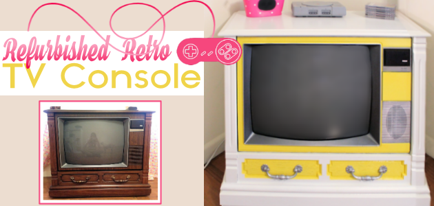 We'll show you how we took an old working console TV and turned it into a piece of art with nothing more than some paint! It made a perfect gaming TV!