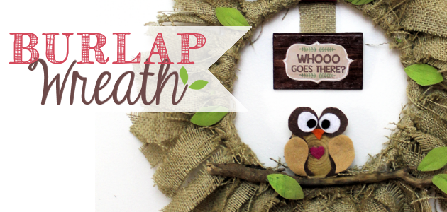 How to Make a Quick Burlap Wreath with an Embroidery Hoop