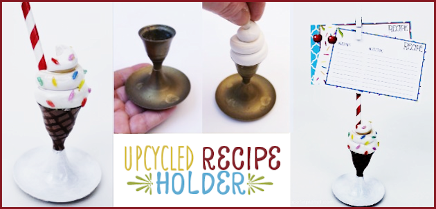 Fun Upcycled Portable Recipe Holder