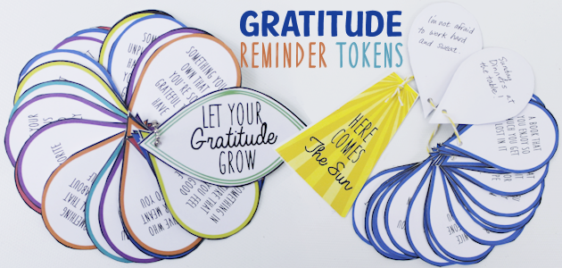 Being thankful can be tricky when life gets hard. Make a gratitude token for any age to remind us how lucky we are when we need it most! Free printables.