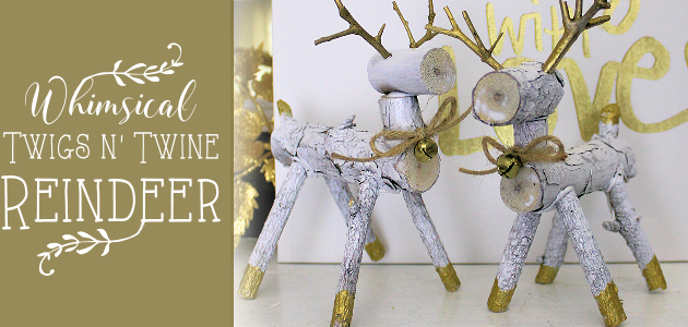 How to Make Wooden Reindeer from Twigs & Branches