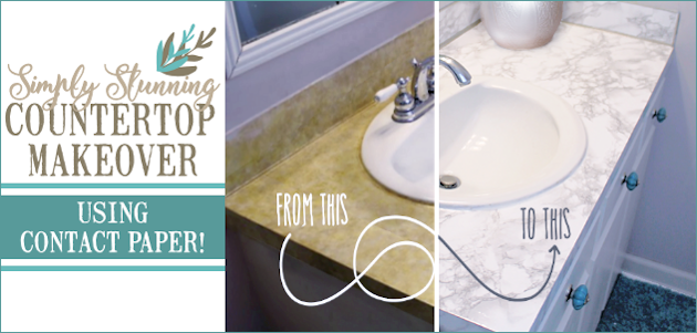 Marble Contact Paper For Countertops: A Simple Fix for Ugly Countertops! -  Driven by Decor