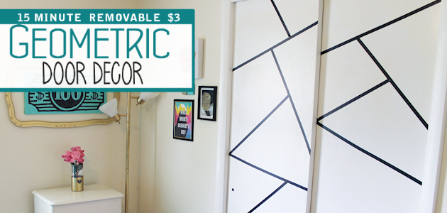 15 Minute Removable $3 Geometric Door Decorations