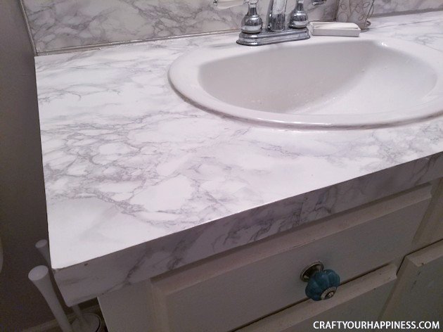 How To Do A Sturdy Stunning Granite Contact Paper Countertop