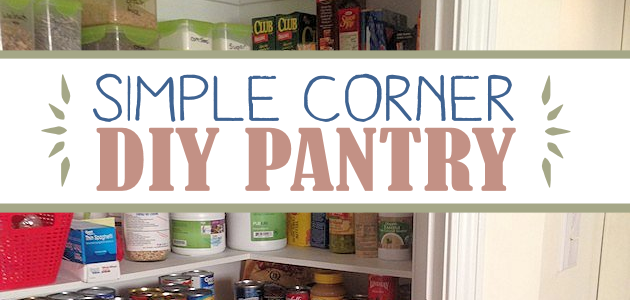 Add space and convenience to your small kitchen with this simple DIY pantry! It has floor to ceiling shelves, a door and it fits perfectly into a corner.