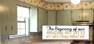 Follow along with our series as we show you how to do outdated kitchen transformation without spending hundreds and hundreds of dollars. You'll be amazed!