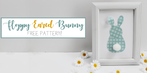 Cute Frameable Floppy Eared Bunny Easter Decorations
