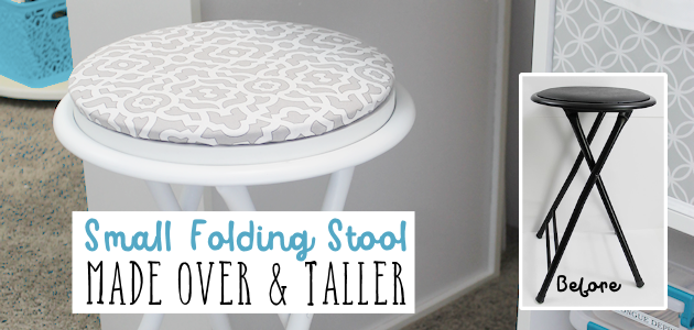 A Cheap Folding Stool Made Over and Higher