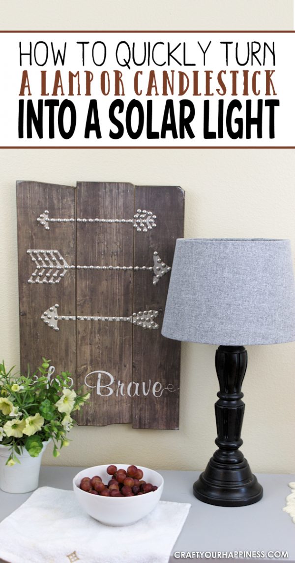 How to Quickly Turn an Old Lamp or Candlestick Holder into a Solar Lamp