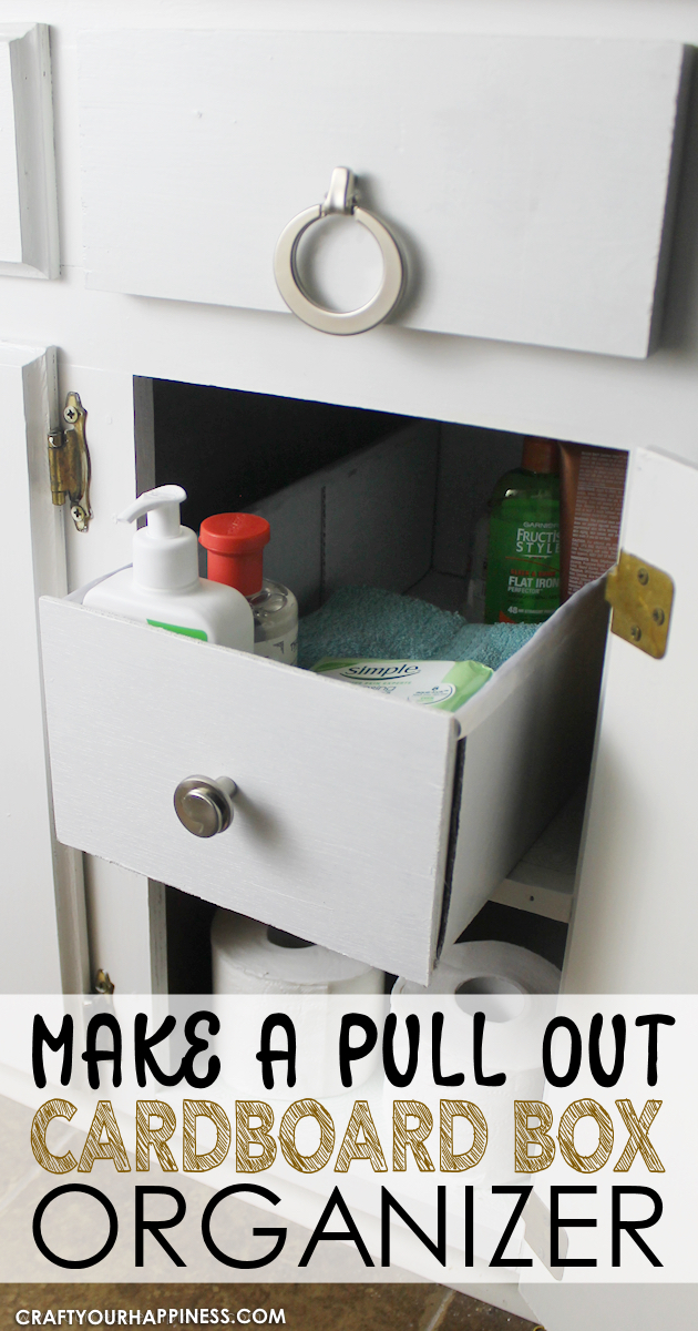 DIY Shelf Organizer Using Cardboard Boxes