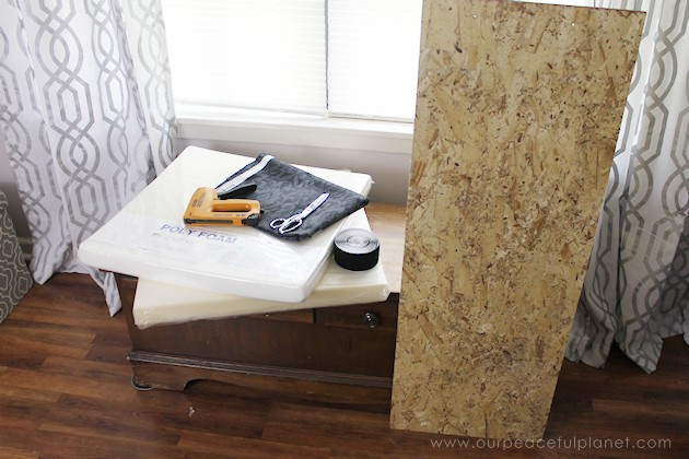 Turn a cedar chest into a window seat by making a removable DIY bench seat for it that attaches with no nails or screws. Also for pets to look out windows.