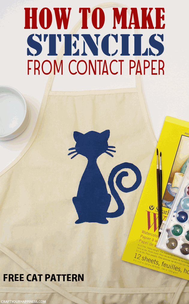 Making stencils from contact paper is cheap, lets you cut your own designs, you can make really big stencils and best of all, the stencil stays in place!