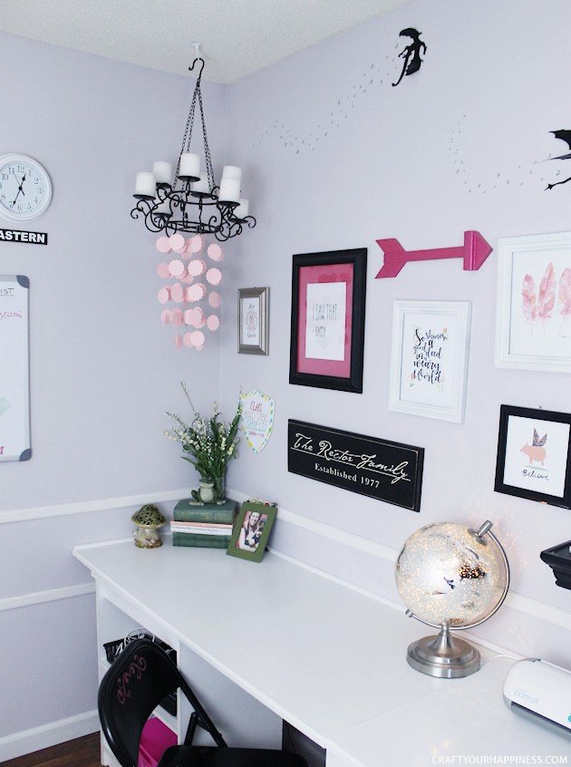 Home office make-over - the whiteboard wall - reveal