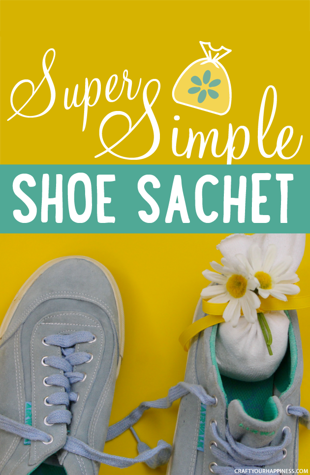 Get rid of smelly shoes with these super easy and quick to make No-Sew DIY Sachets. We added a bit of bling to ours and they turned out awesome!