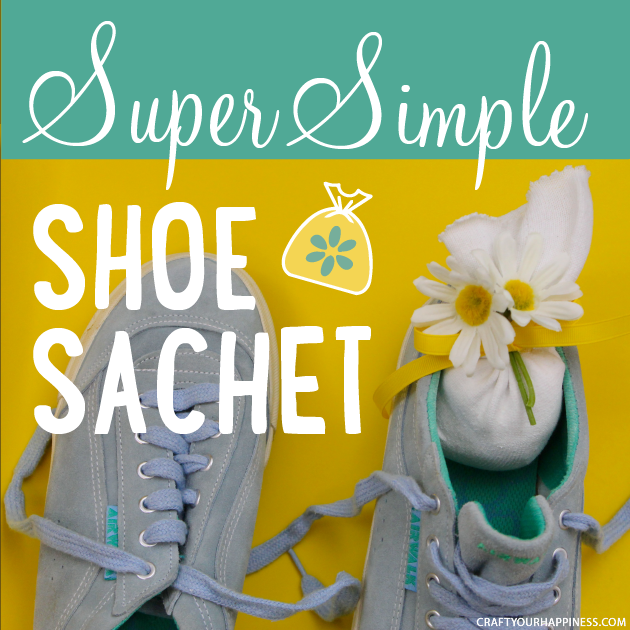 Get rid of smelly shoes with these super easy and quick to make No-Sew DIY Sachets. We added a bit of bling to ours and they turned out awesome!