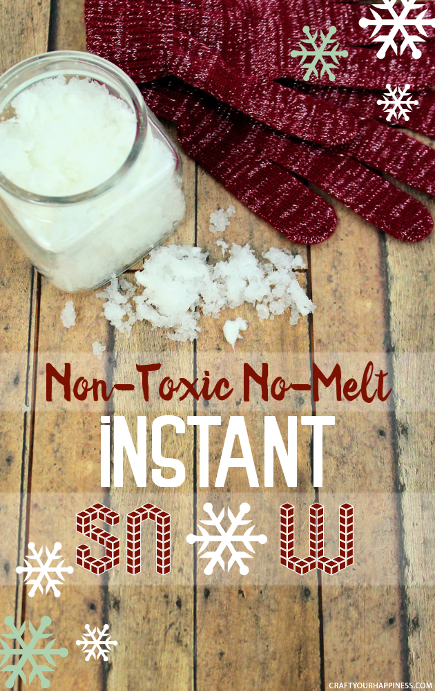 Whether you want to entertain your kids or give a unique gift to your friend's and family, this non-toxic no-melt snow will do the trick. Also free tags!
