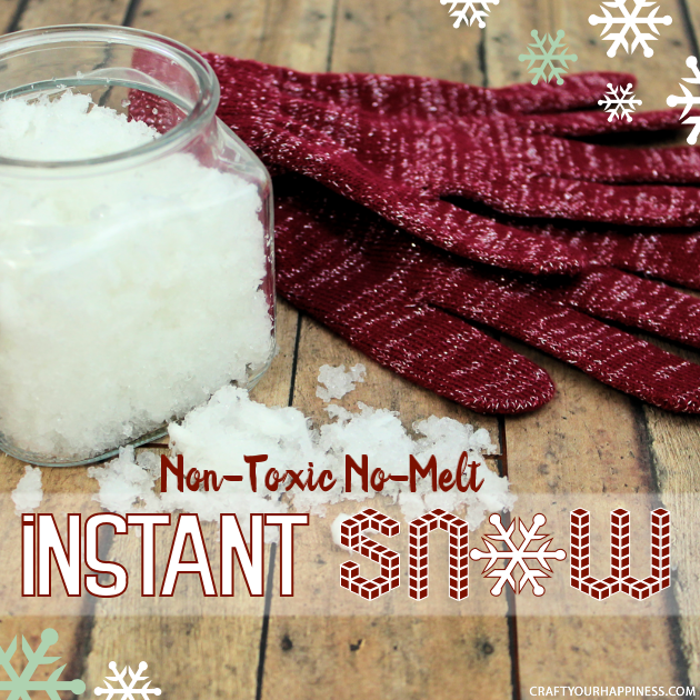 Whether you want to entertain your kids or give a unique gift to your friend's and family, this non-toxic no-melt snow will do the trick. Also free tags!