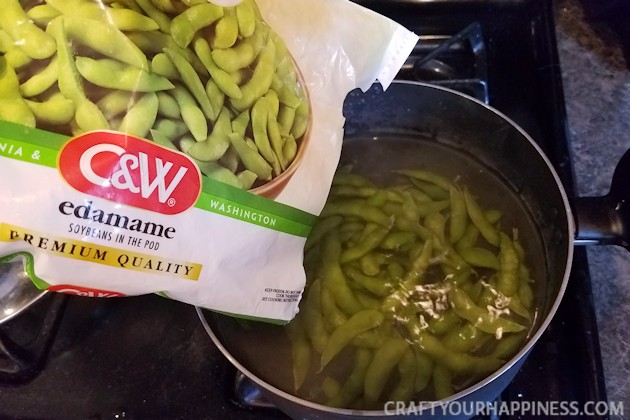 Edamame is a surprisingly quick, delicious and healthy snack that's also fun to eat! Kids will love it too. High in protein and essential vitamins.