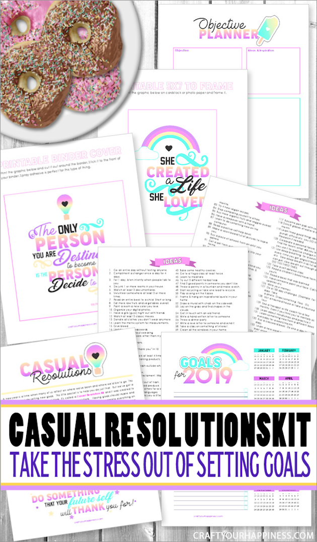 Casual Resolutions Goal Setting Kit 2019