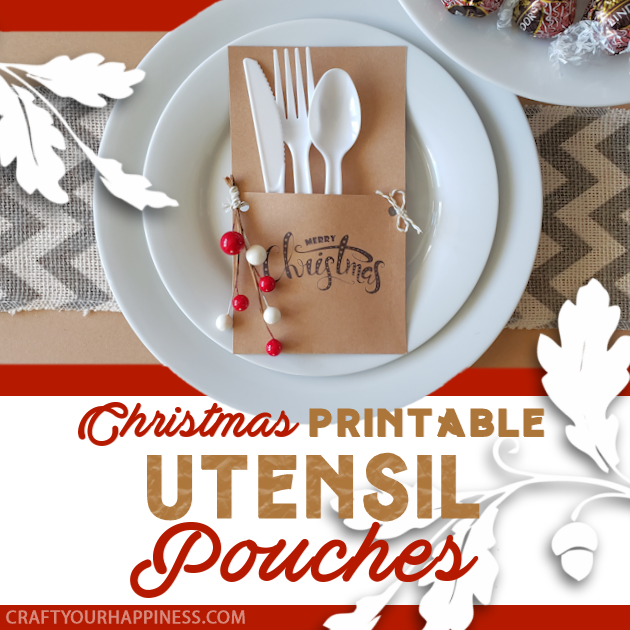 Add extra cheer to your holiday meals with our 7 FREE Christmas printables utensil pouches! Quick & easy to make, plastic utensils never looked so good!