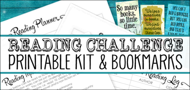 Our Free Reading Challenge Kit will help you read more and/or broaden the scope of what you read. It's filled with ideas, planners, trackers and even some inspiring bookmarks!