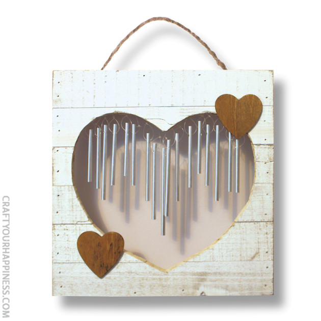 Love Heart Shape Wind Chime Decorative Charming Hanging Windchime