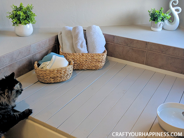 If you have a bathtub or garden tub you don't use often, learn how to increase your space by making a beautiful inexpensive removable wood bathtub cover. Can be used on a temporary basis or permanent one. 