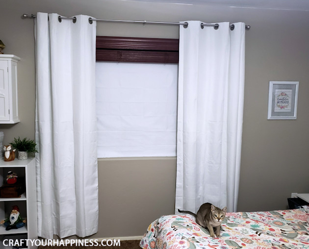 If you need it pitch dark when you sleep you're gonna love these DIY no-sew blackout window inserts! Great for large windows too! 