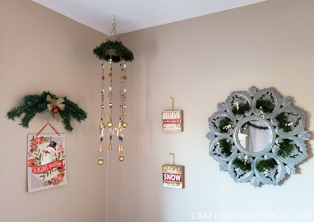 Transform any room using our budget Christmas decorating room makeover ideas using 'mostly' items from the dollar store! Includes awesome projects!