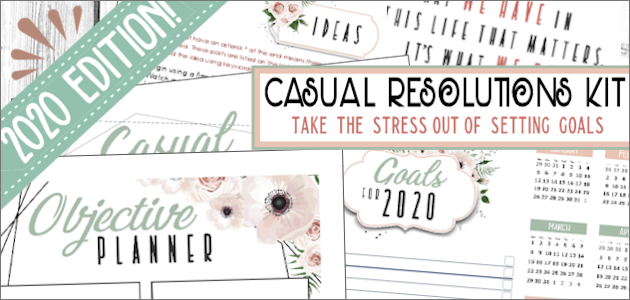 It's 2020 and goal setting has never been easier! This is our 5th edition of our free & popular Casual Resolutions Kit with new ideas, theme and quotations!