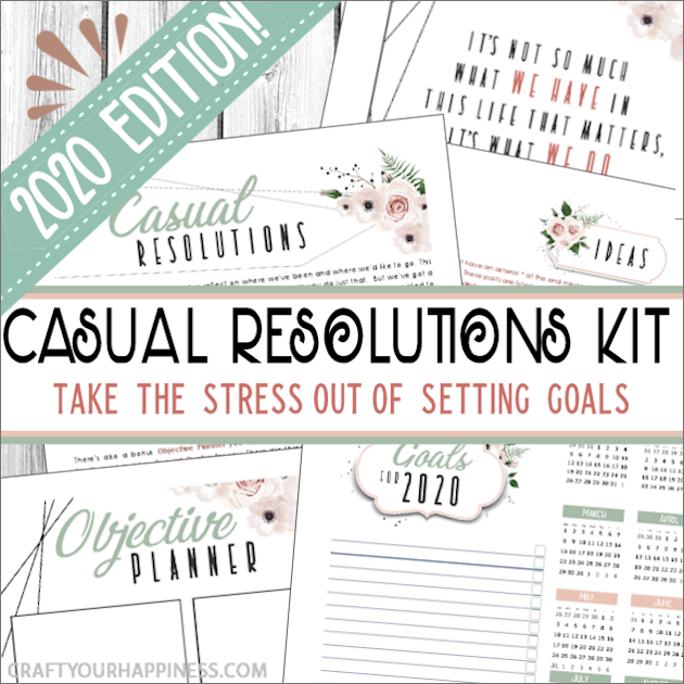 It's 2020 and goal setting has never been easier! This is our 5th edition of our free & popular Casual Resolutions Kit with new ideas, theme and quotations!