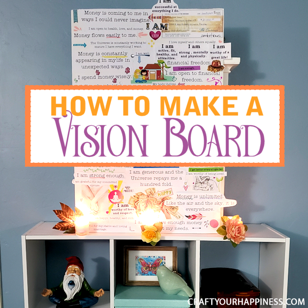 Learn how to make a vision board which is a fun creative way to assist in your goals and dreams. You could host a Vision Board Party with family or friends!